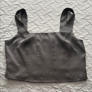 Express Charcoal Crop Top
